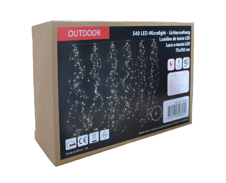 LED Microlight Lichtervorhang Outdoor 540 Lichter