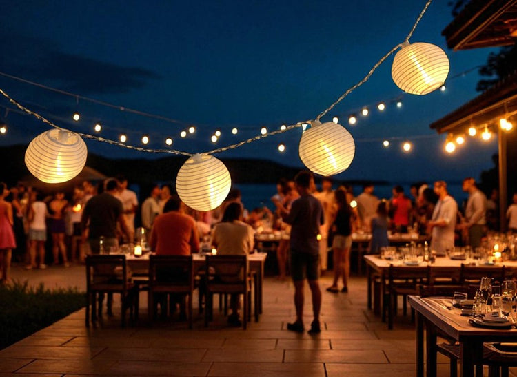 Solar LED Lichterkette | weiss, 135 cm