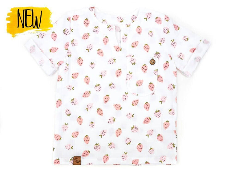 Paperbag Shorts | Musselin | Erdbeere