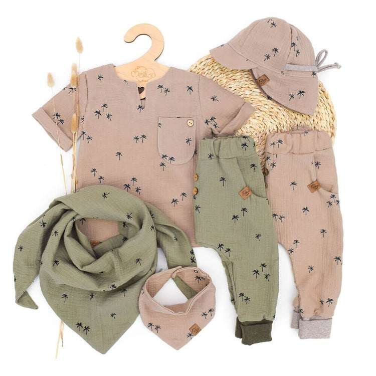 T-Shirt | Musselin | Palm trees sand