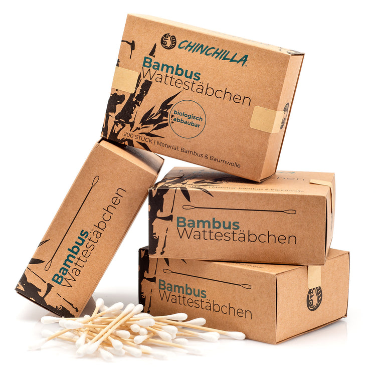 Wattestäbchen, Bambus, nachhaltige Ohrenstäbchen