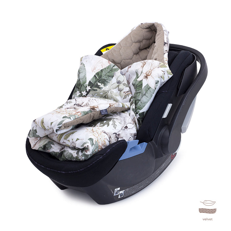 Decke für Babyschale Makaszka Tropical Vibes