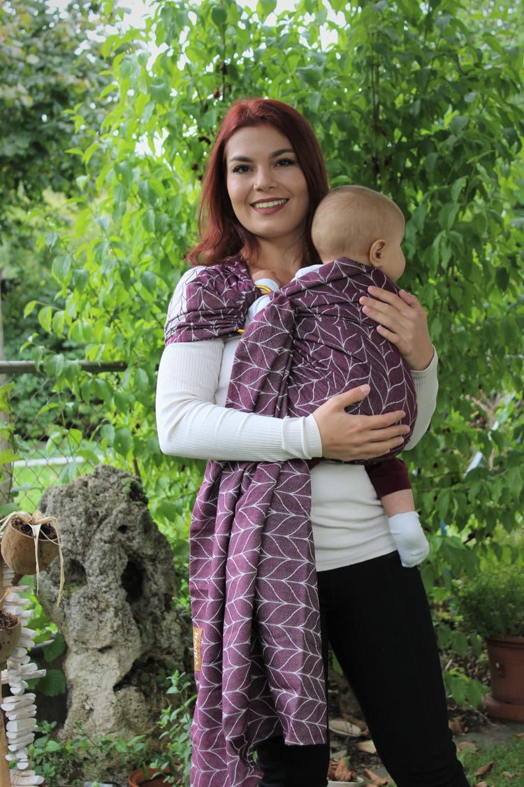 Kavka Ringsling bordeaux/weiß