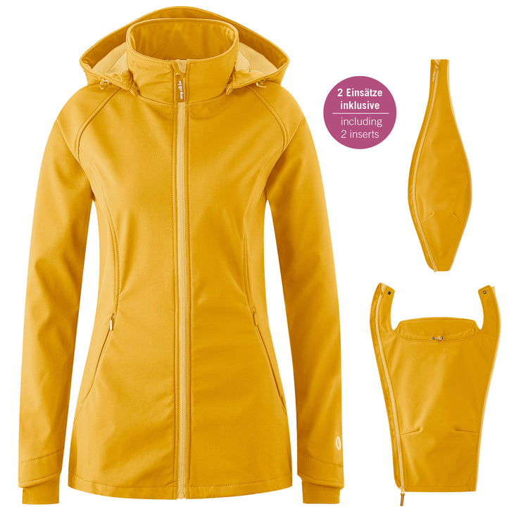 Mamalila Softshell Babywearing Jacket Allrounder | senf
