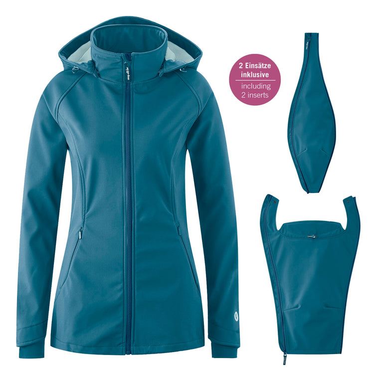 Mamalila Softshell Babywearing Jacket Allrounder | aquamarin