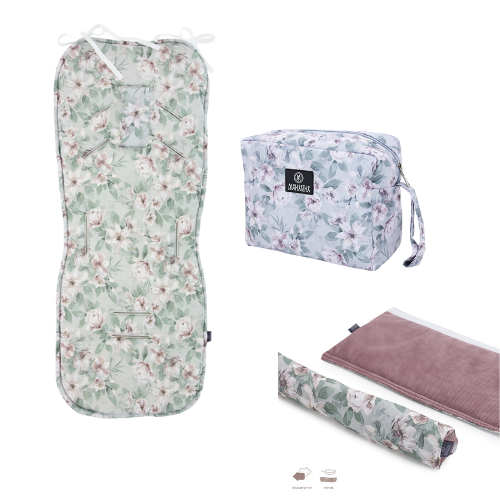 3er Set für Kinderwagen von Makaszka | Vintage Flowers