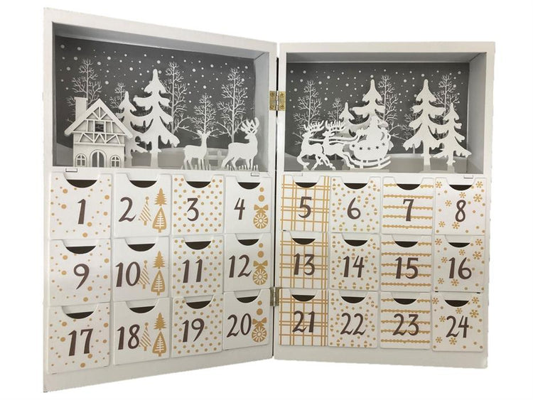 Adventskalender mit 8 LED Lichtern