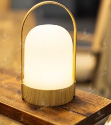 led lampe, kunststoff, holzoptik