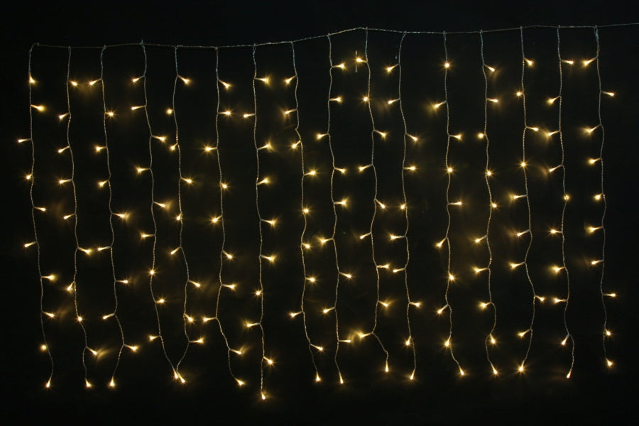 Lichtervorhang 16 | Stimmungsvoller Strängen 160 cm Outdoora mit LED