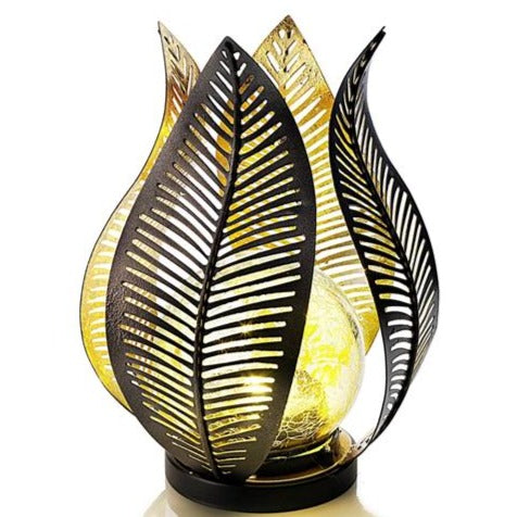 Solarleuchte, Kugelleuchte, LED Lampe mit Solar, Crackle Glas