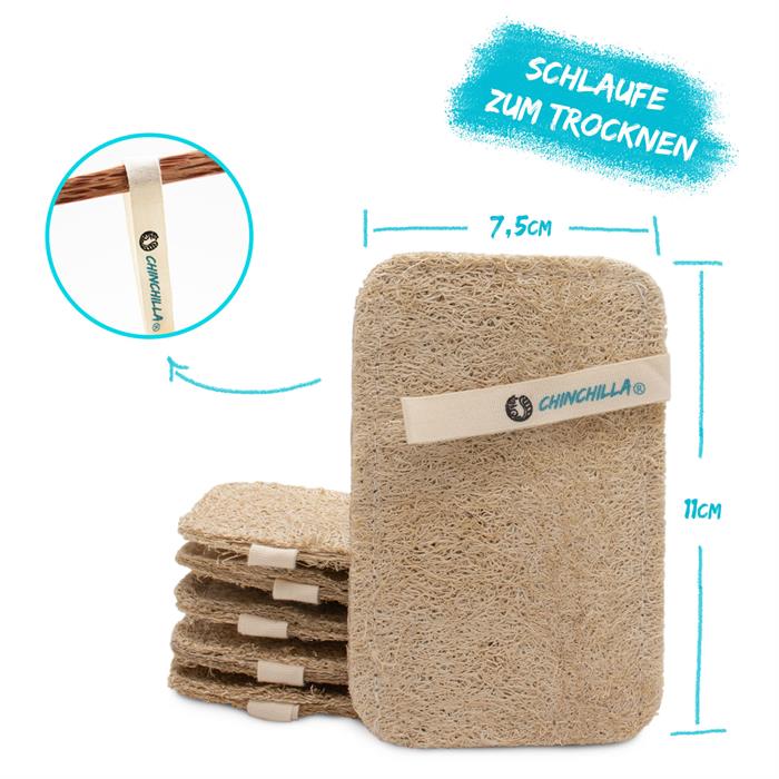 Luffa Spülschwämme mit schlaufe zum trocknen