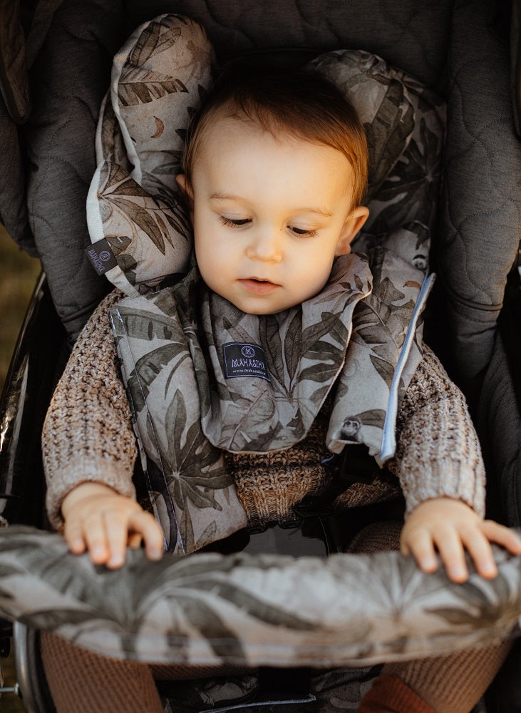 Griffschutz für Kinderwagen Universal, Bügelschoner | Makaszka - Monkeys