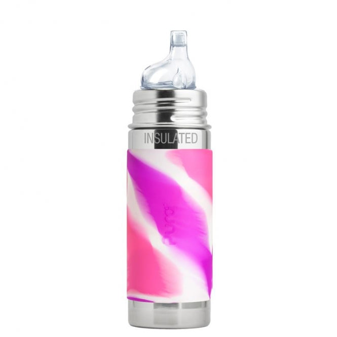 Trinklern Isolierflasche pink swirl