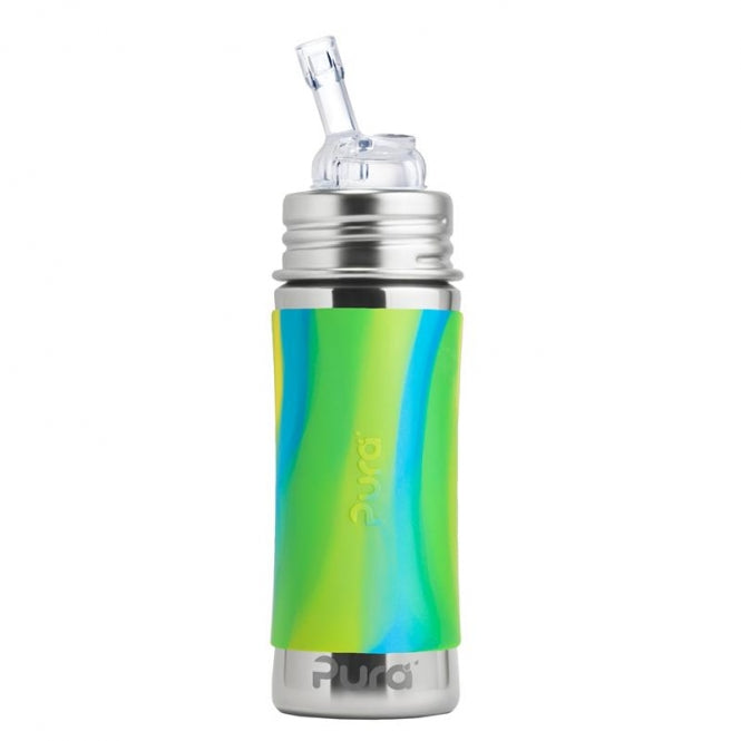 Pura Trinkhalmflasche 325ml GreenSwirl