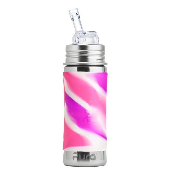 Pura Trinkhalmflasche 325ml PinkSwirl