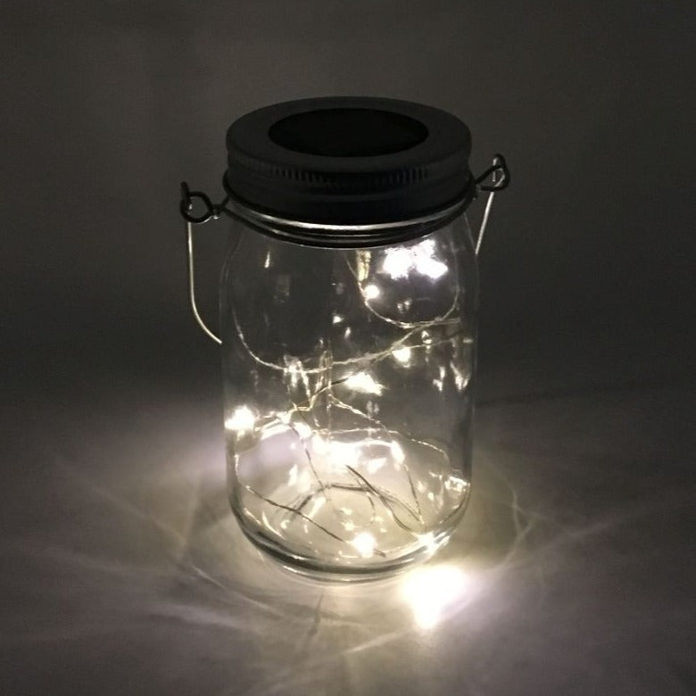 LED Solar Windlichtglas