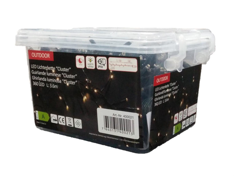 LED Outdoor "Cluster" Lichterkette in verschiedenen Längen