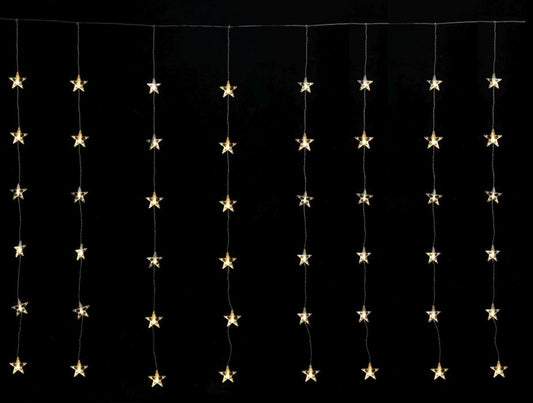 LED Lichtervorhang Outdoor mit Sternen 100 LED B: 225cm H: 200cm