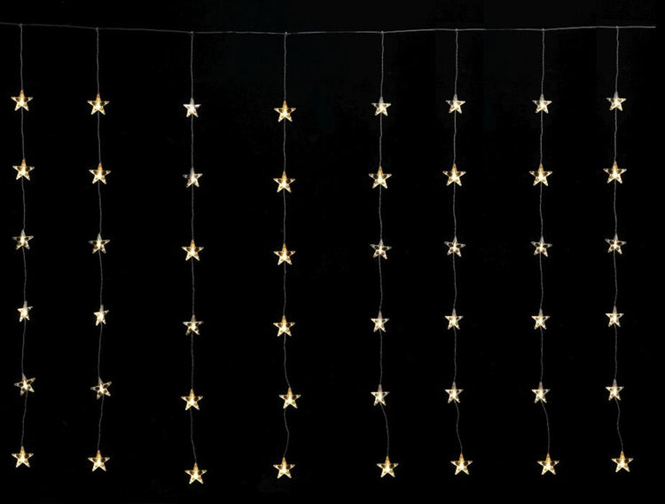 LED Lichtervorhang Outdoor mit Sternen 100 LED B: 225cm H: 200cm