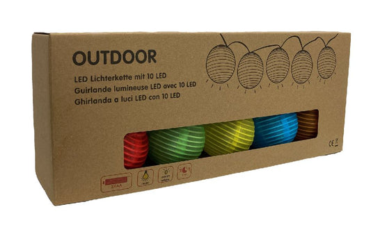 Outdoor Lichterkette | bunt, 135cm