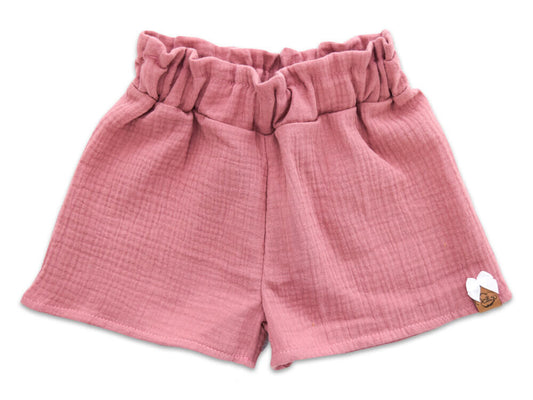 Paperbag Shorts | Musselin | altrosa