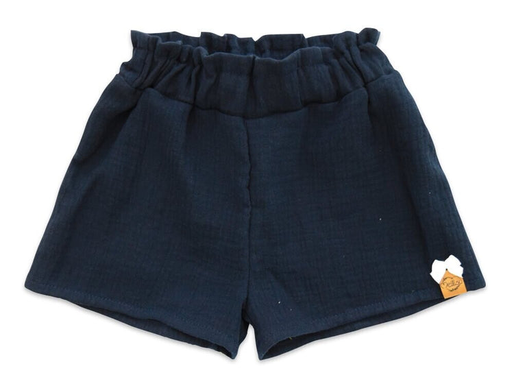 Paperbag Shorts | Musselin | marine