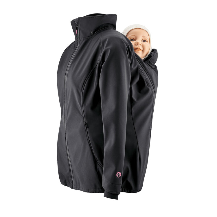 Mamalila Softshell Babywearing Jacket Allrounder | schwarz