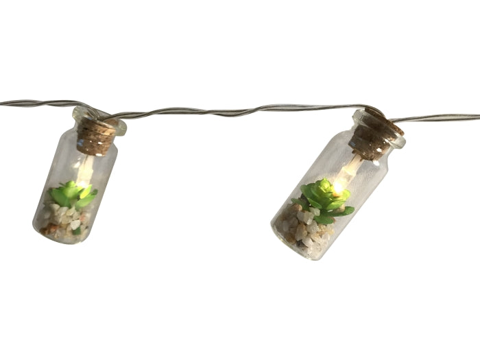 LED Lichterkette 10 LED Kaktus im Glas