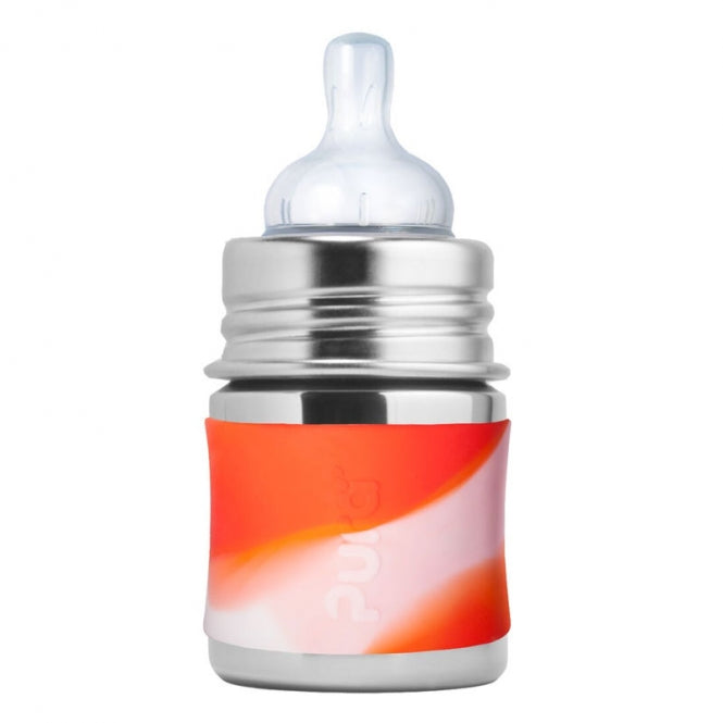 150 ml Babyflasche mit Sauger OrangeSwirl