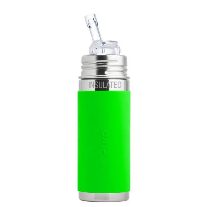 Pura Trinkhalm Isolierflasche 260 ml Green